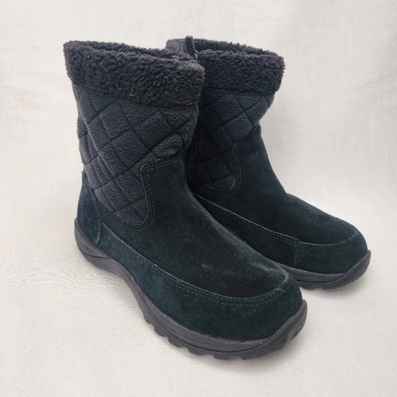 L.L. Bean Shoes - L.L.Bean Black Suede Zip Up Ankle Boots.